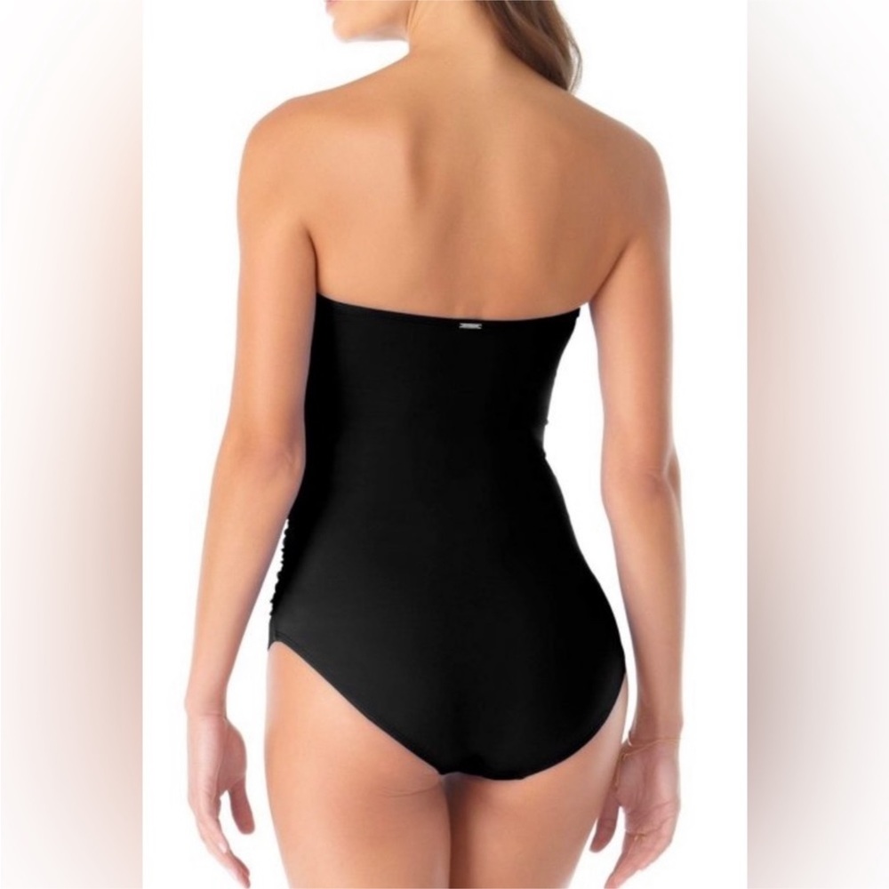 Anne Cole Classic 1-piece beach summer vacation stretch twist chest NWT size 12 - Picture 4 of 16